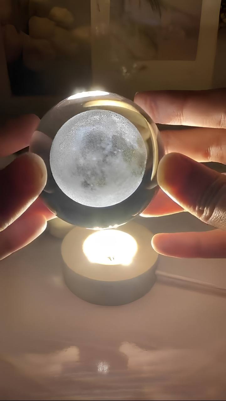 Lampara Esfera Bola De Cristal Luna